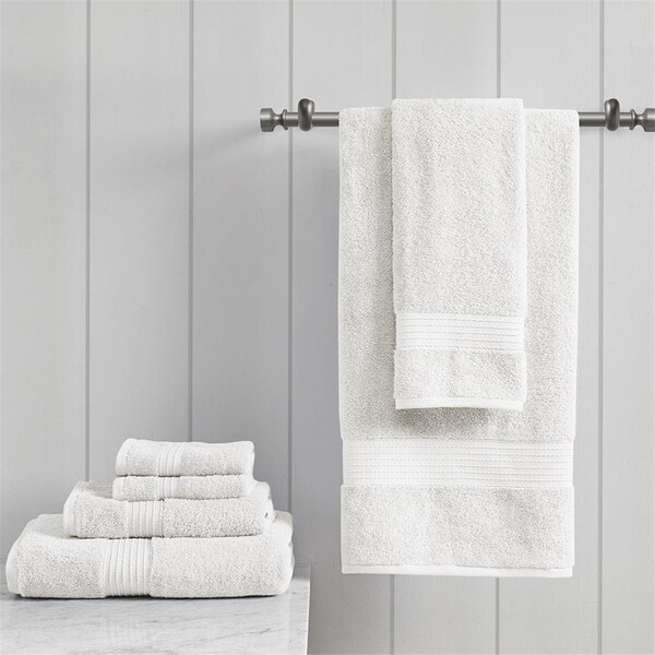 Madison Park White 100 Percent Cotton Towel Set, 6 Piece MP73-6182 - main